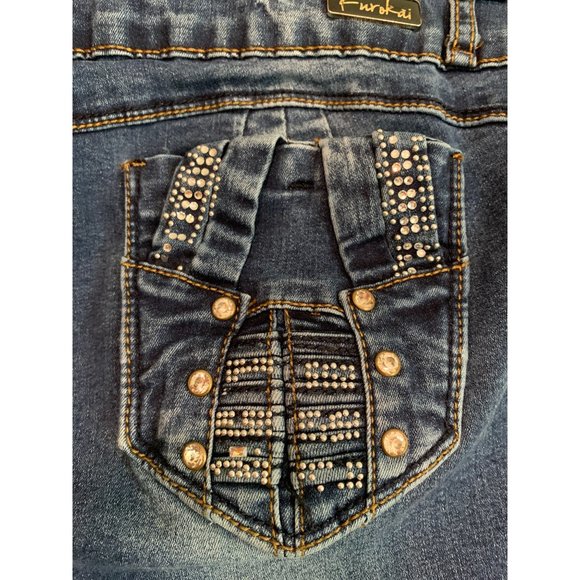 Kurokai Skinny Jeans - Size 9 - Rhinestones - Picture 4 of 7
